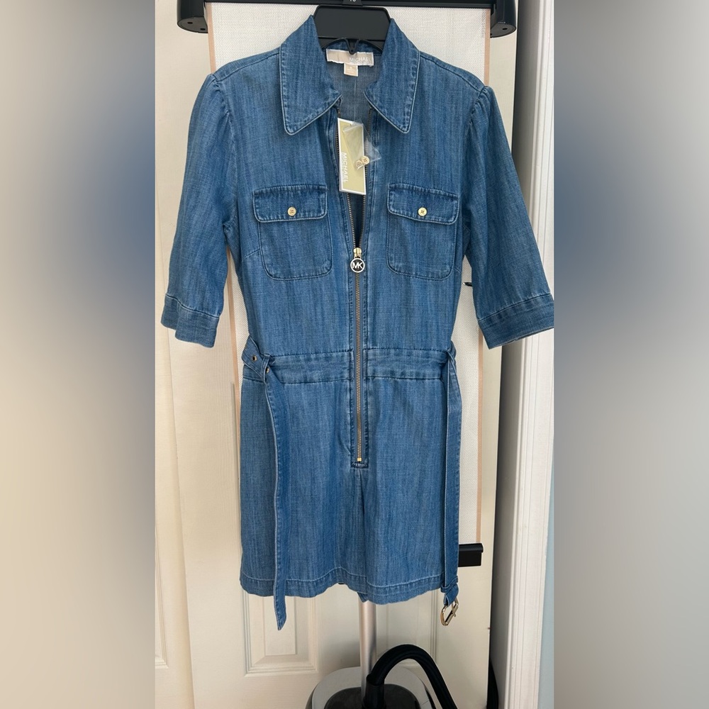 Michael Kors woman Blue Denim romper